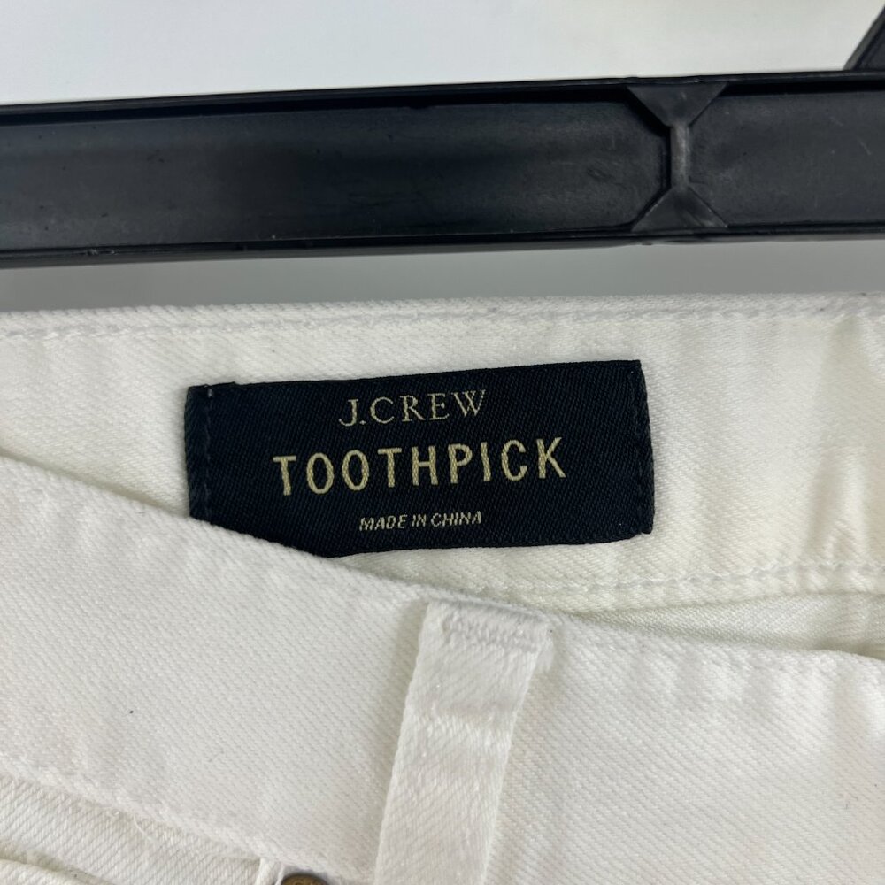 J.Crew Toothpick Skinny White Jeans Women's 26 - Picture 4 of 9
